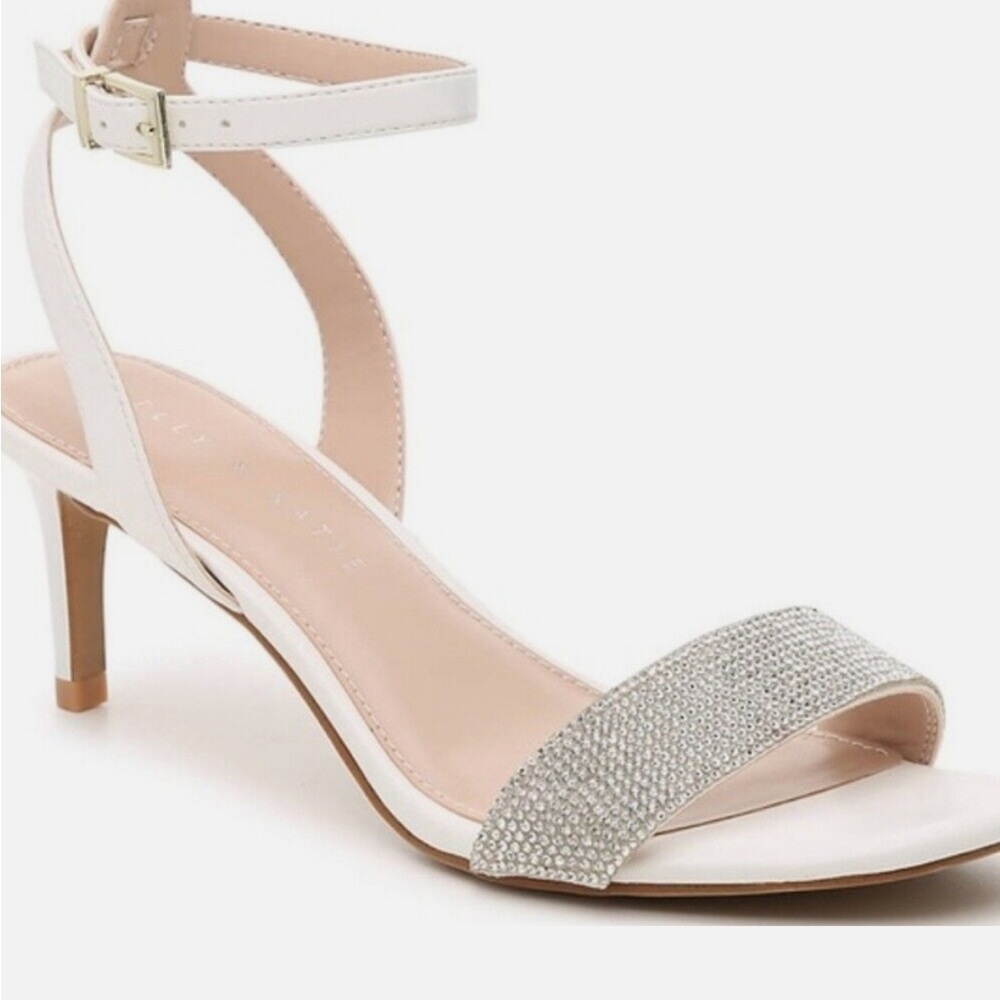 Kelly & Katie “Mayla” Rhinestone Open Toe Sandal Heel - New in Box